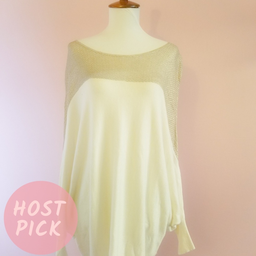 Nine West Cream and White Sweater